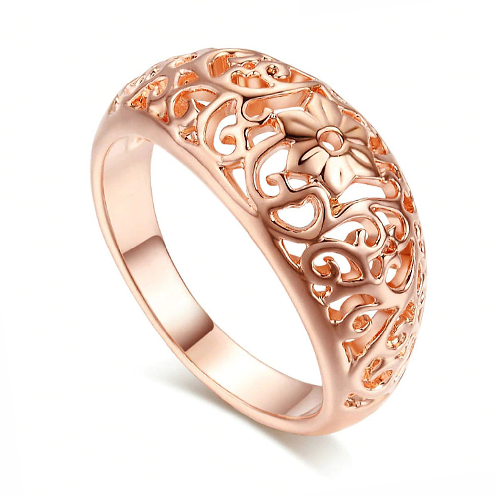 Filigrán divat gyűrű rozé arany bevonattal (0061017AE96)
