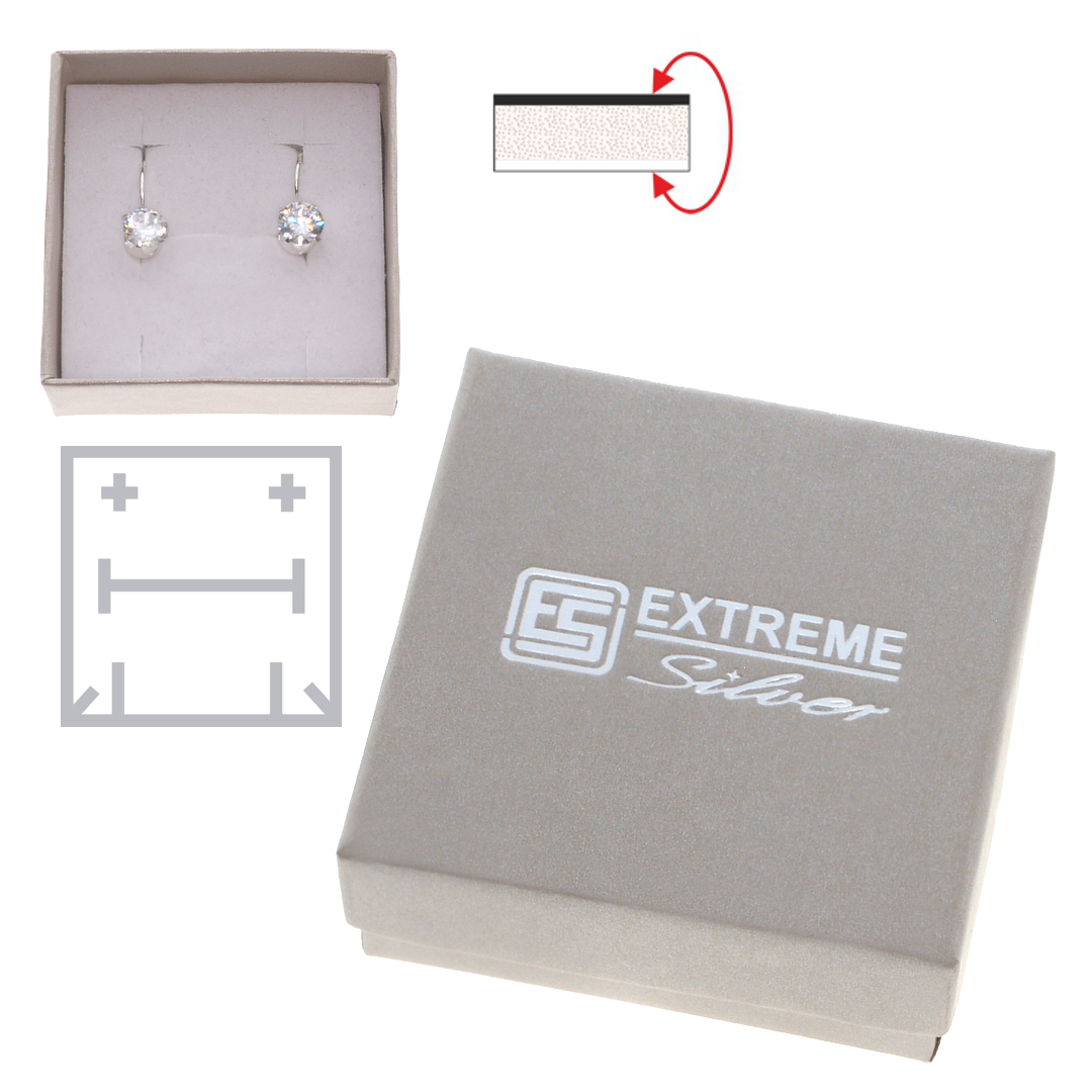 Ezüst színű gyöngyház papír ékszerdoboz kisebb gyűrűk, fülbevalók, nyakláncok, ékszer szettek számára (0927022JB97)