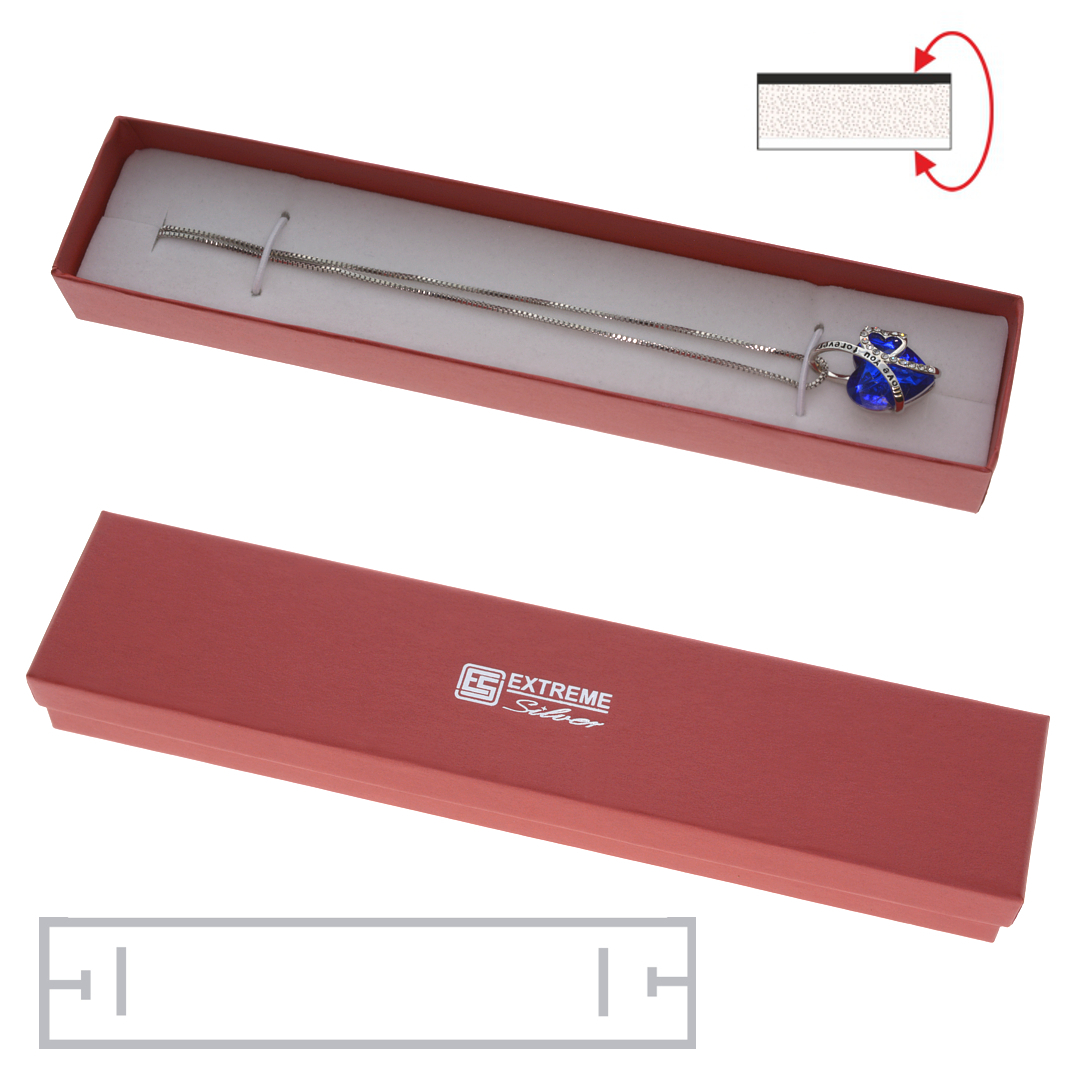 Bordó színű gyöngyház papír ékszerdoboz karkötők és nyakláncok számára (0927024JB22)