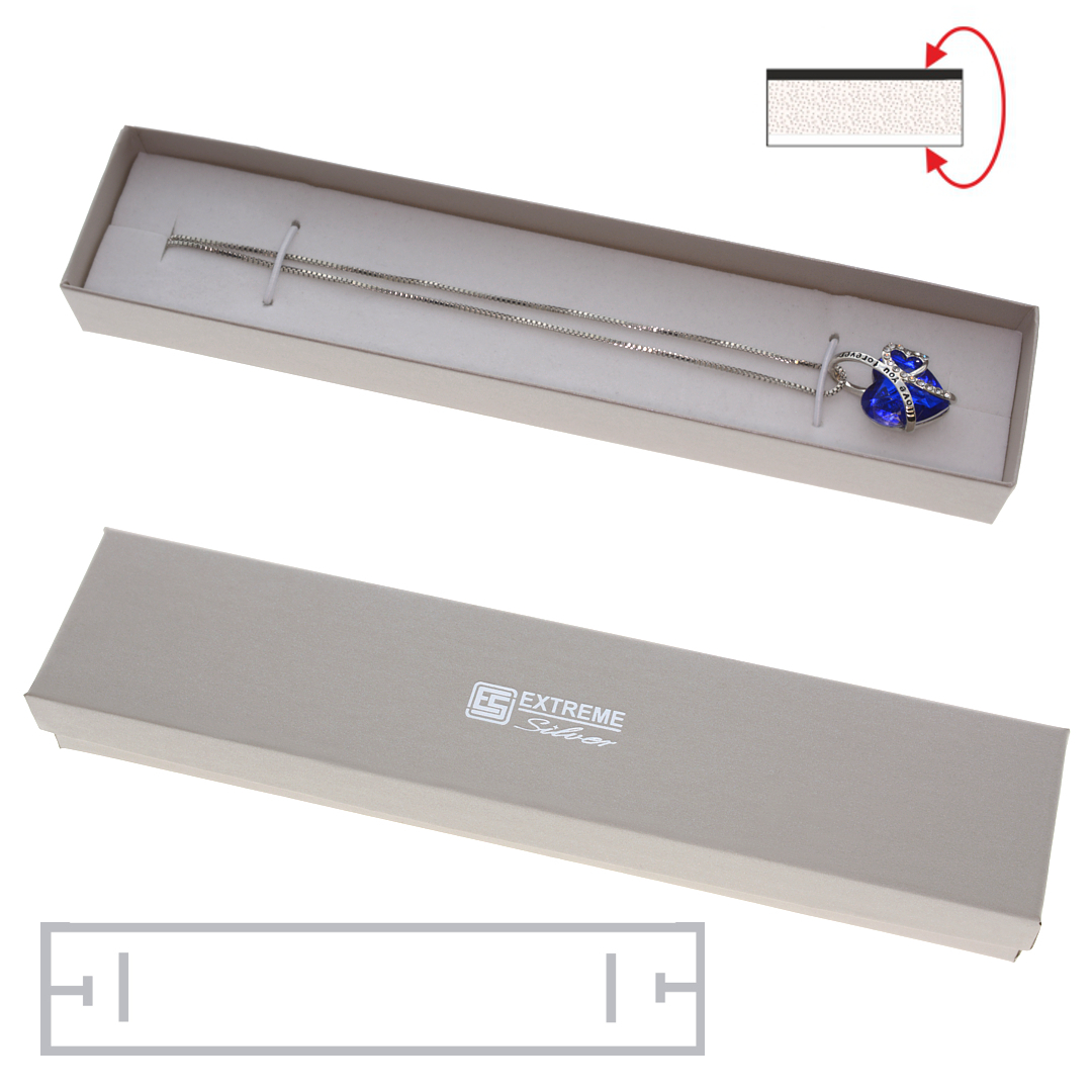 Ezüst színű gyöngyház papír ékszerdoboz karkötők és nyakláncok számára (0927024JB97)