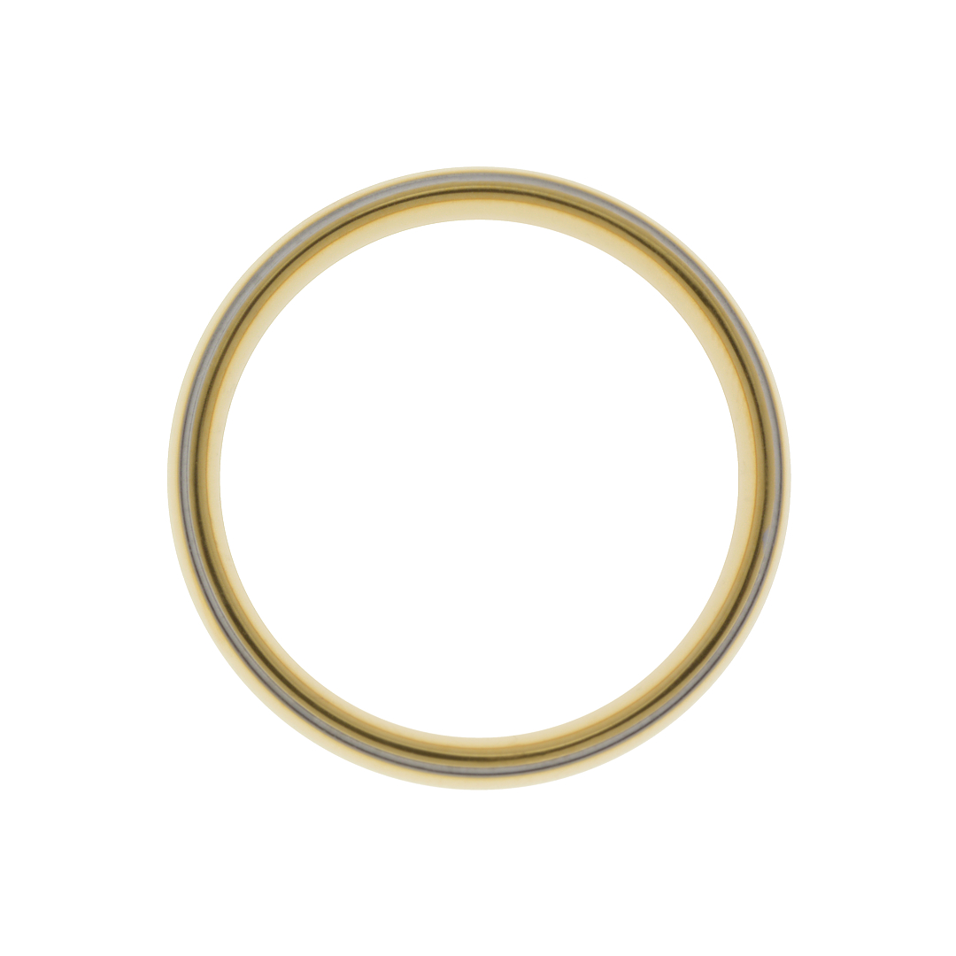 Arany bevonatú nemesacél gyűrű domború, sima gravírozható felülettel (4010080ST88)