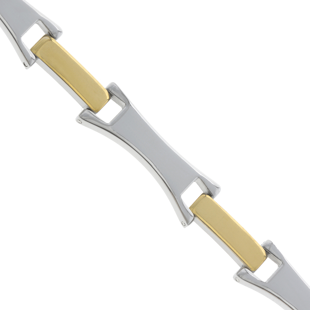 Arany / ezüst színű nemesacél karkötő (4410093ST88)
