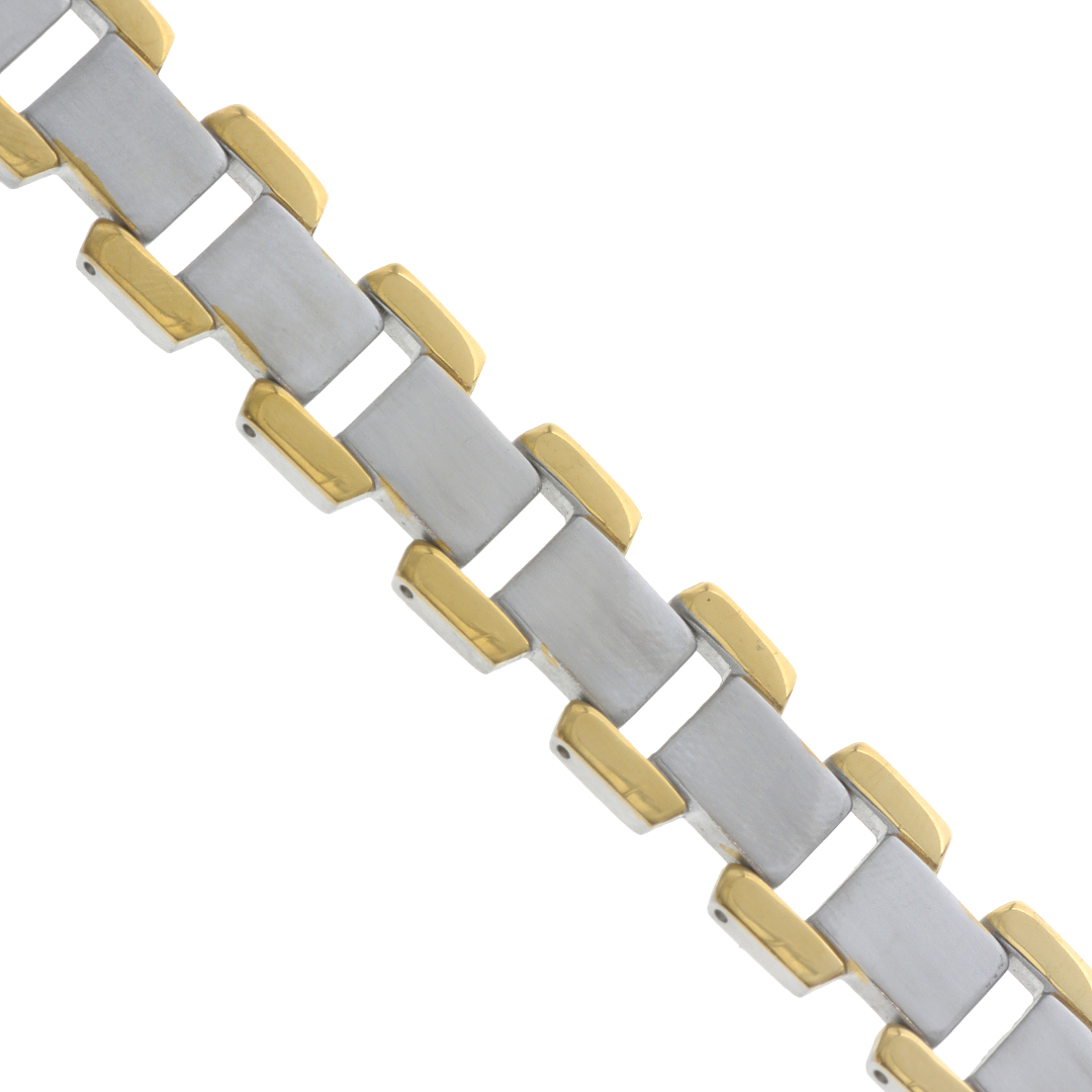Arany / ezüst színű nemesacél karkötő (4410094ST88)