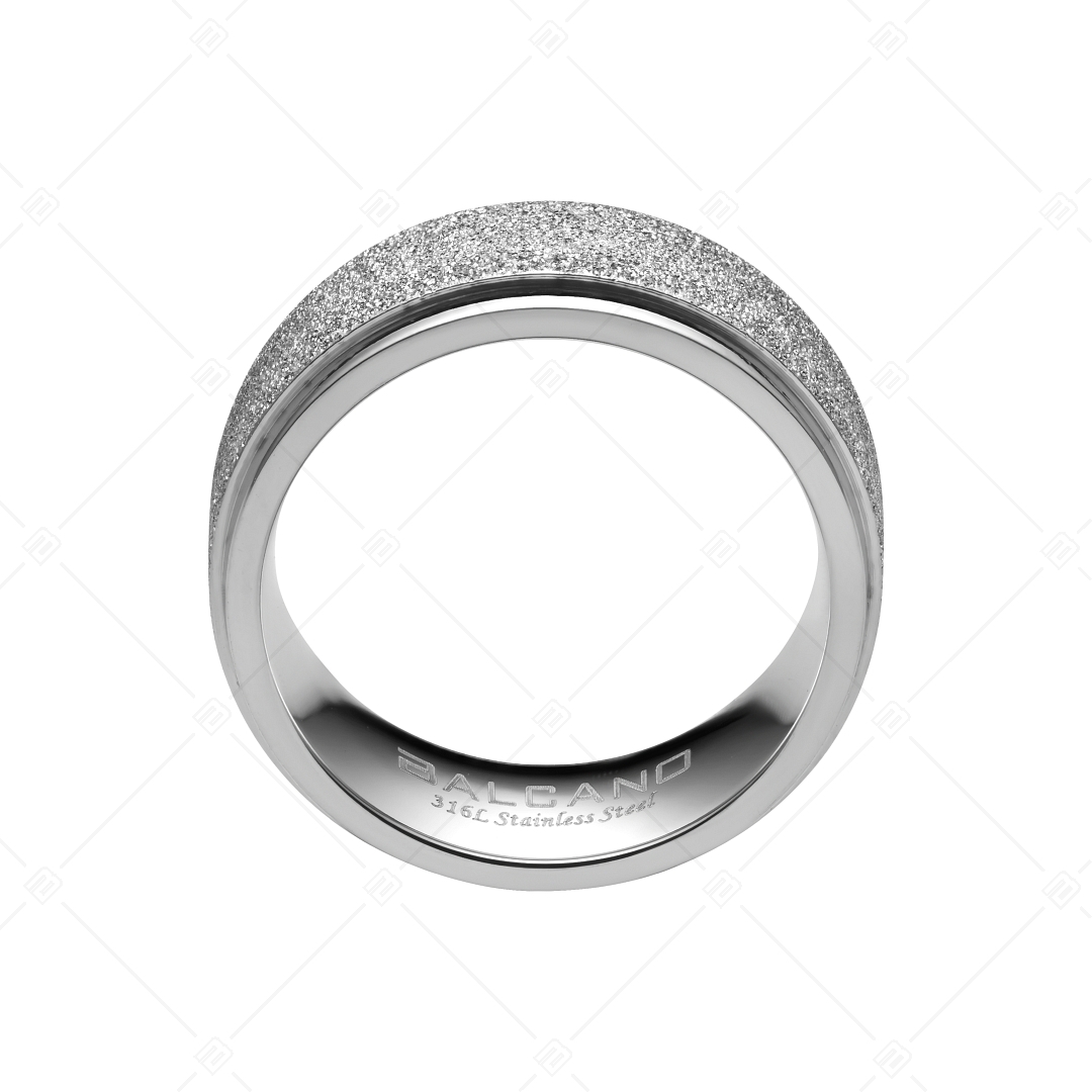 BALCANO - Caprice / Egyedi csillám csiszolású nemesacél gyűrű (E041201BC97)