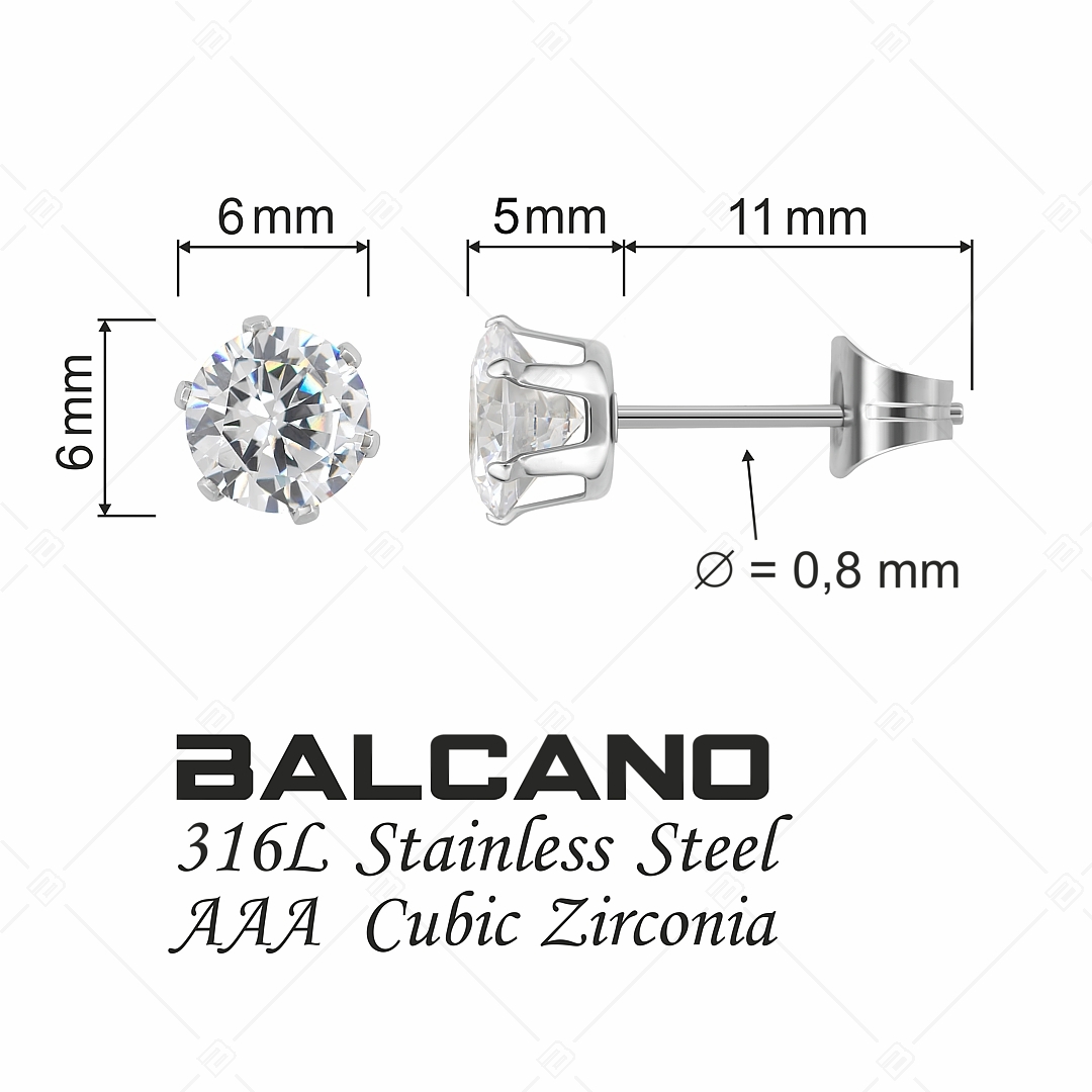 BALCANO - Frizzante / Kerek drágaköves fülbevaló (E112083ST00)