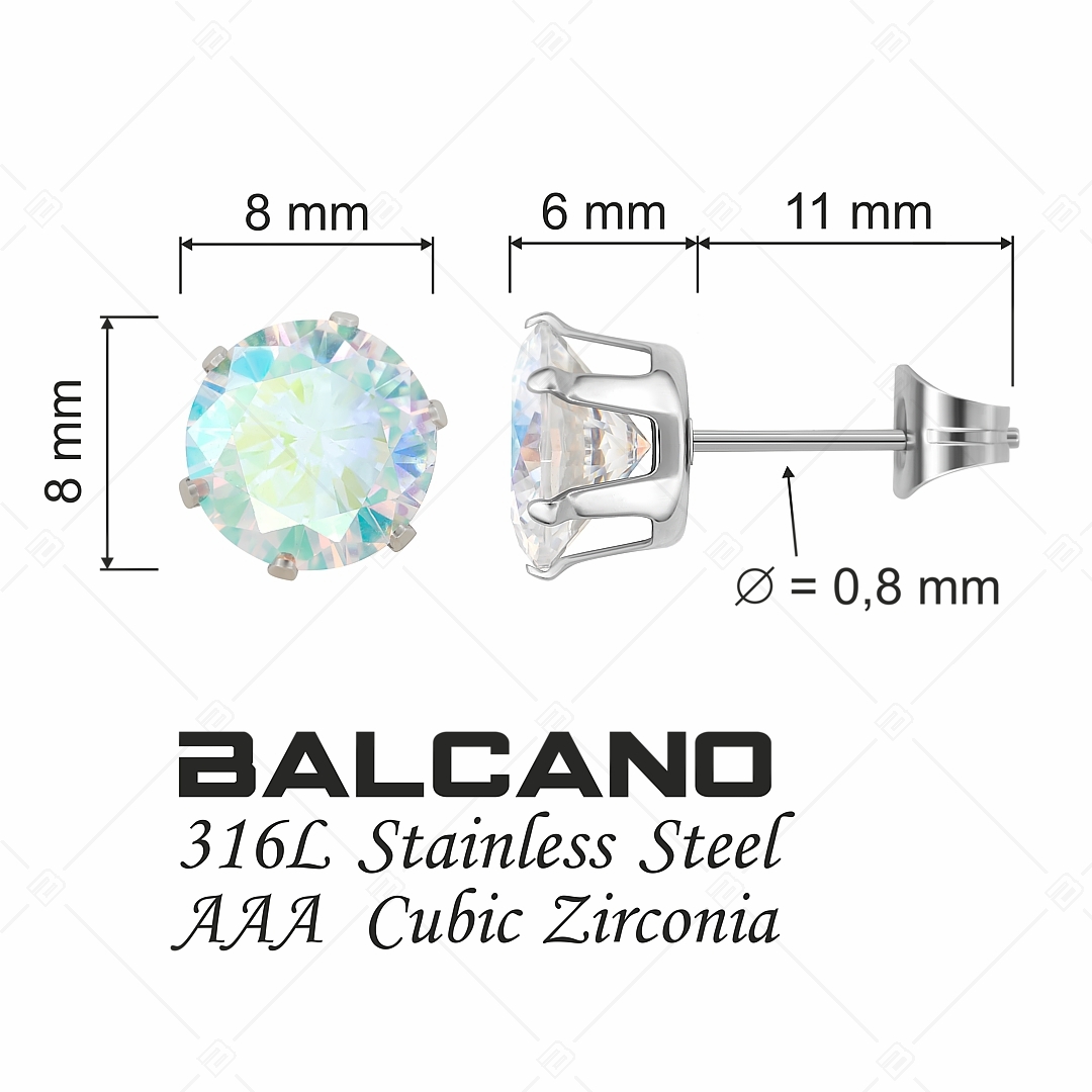BALCANO - Frizzante / Kerek drágaköves fülbevaló (E112083ST09)