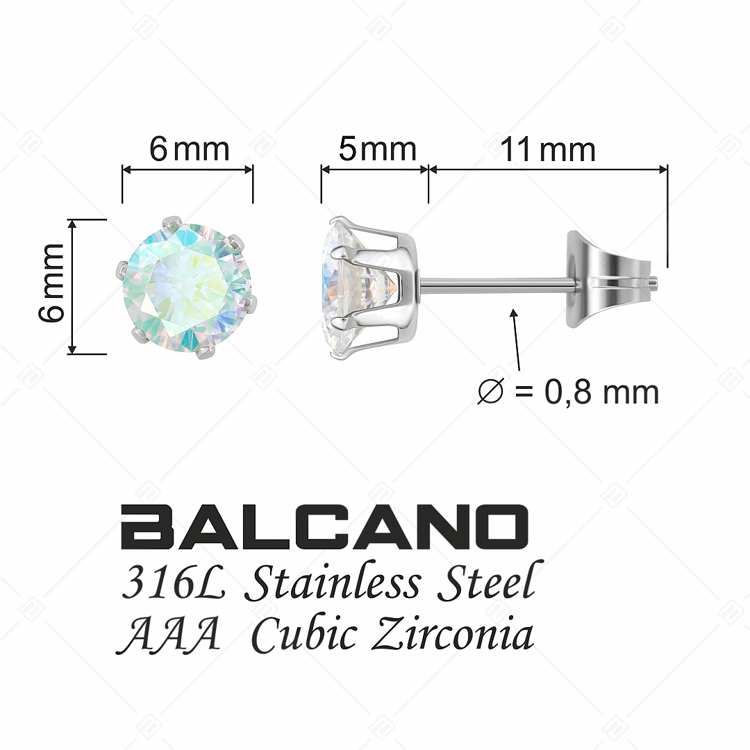 BALCANO - Frizzante / Kerek drágaköves fülbevaló (E112083ST09)
