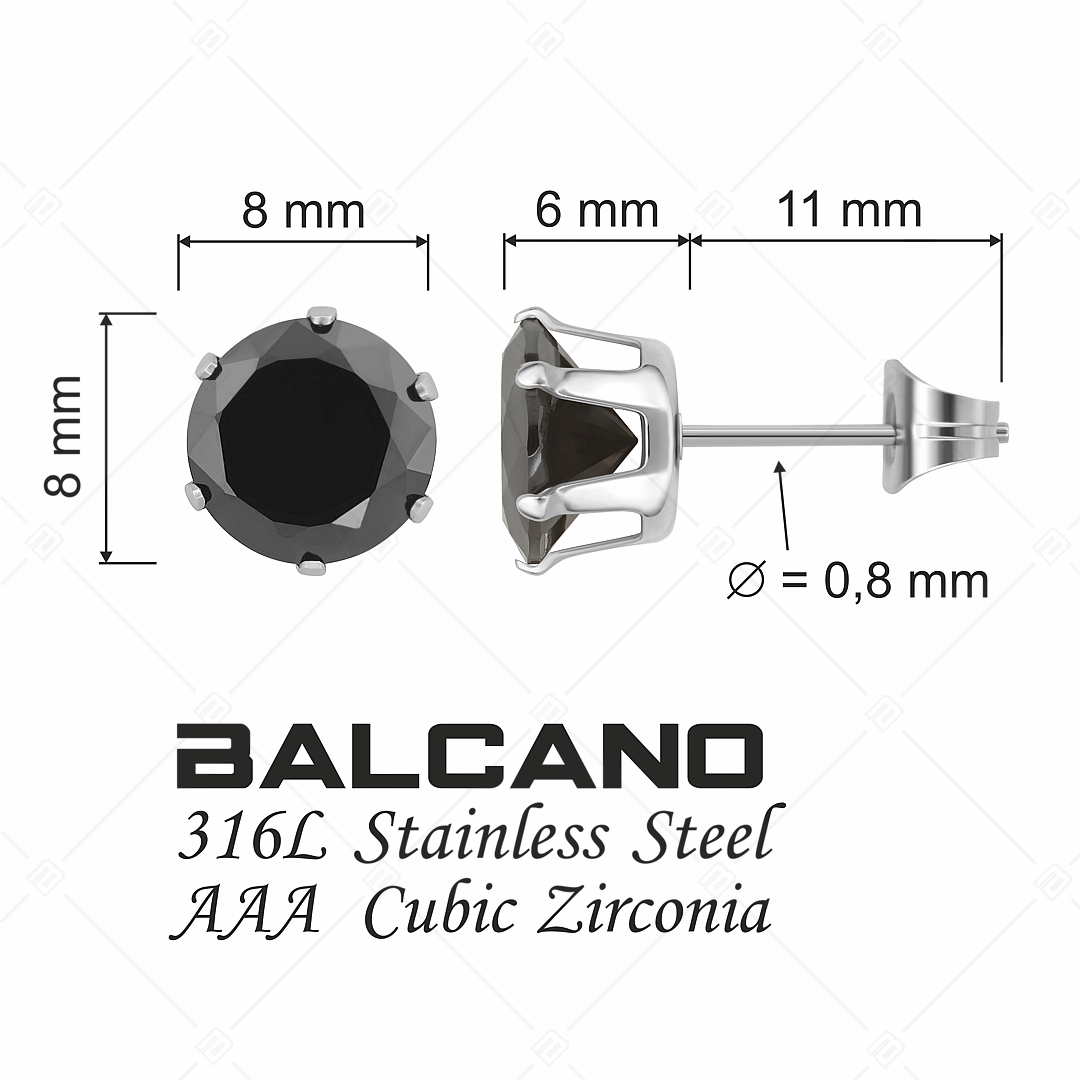 BALCANO - Frizzante / Kerek drágaköves fülbevaló (E112083ST11)