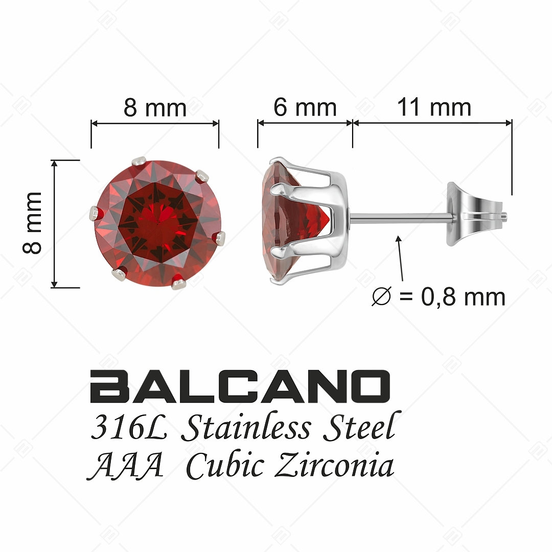 BALCANO - Frizzante / Kerek drágaköves fülbevaló (E112083ST29)