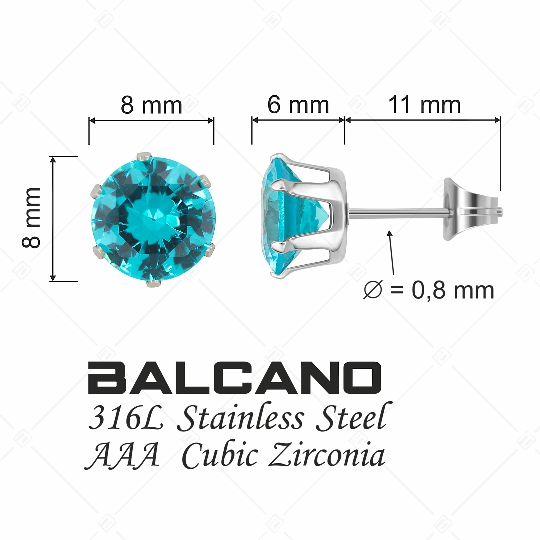 BALCANO - Frizzante / Kerek drágaköves fülbevaló (E112083ST48)