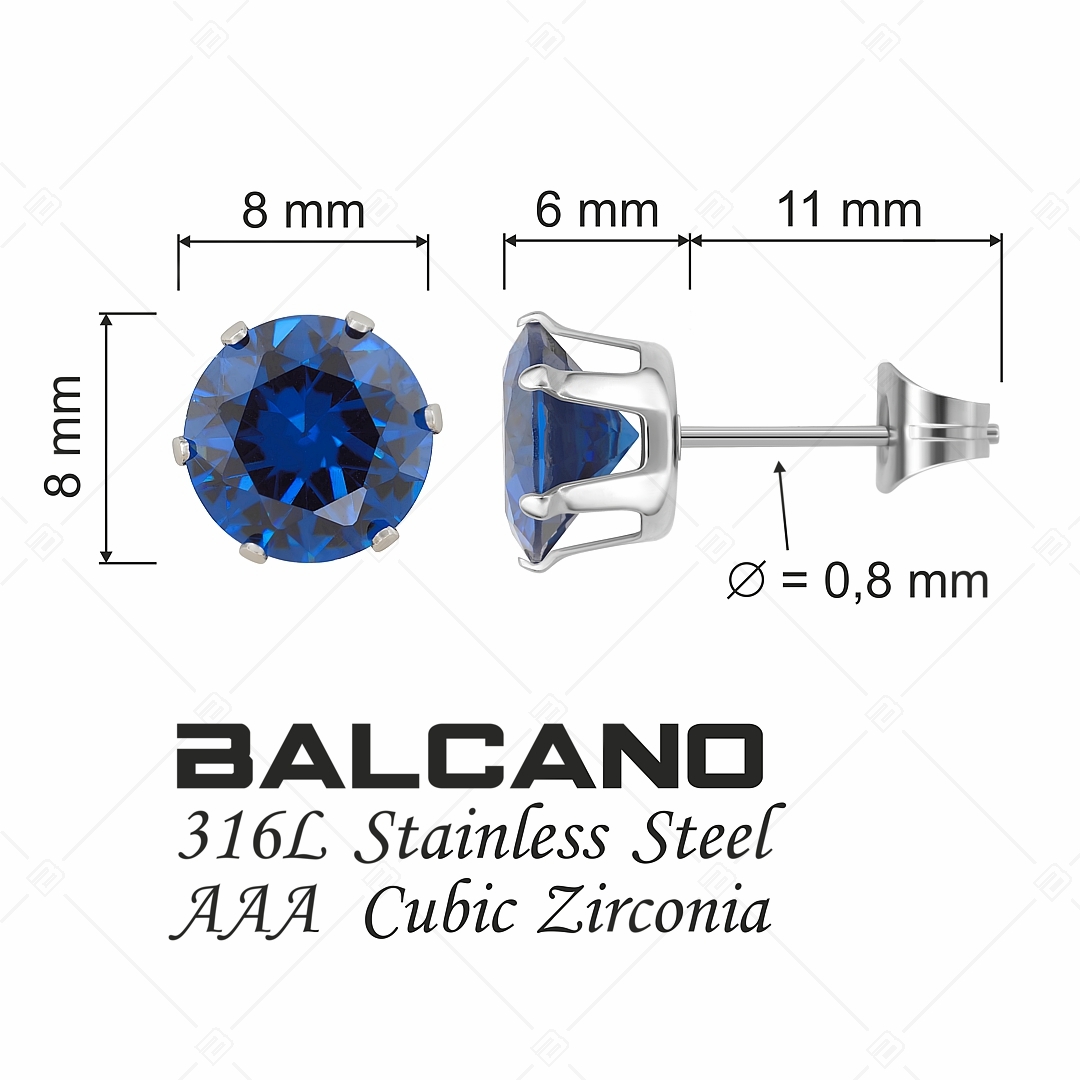 BALCANO - Frizzante / Kerek drágaköves fülbevaló (E112083ST49)