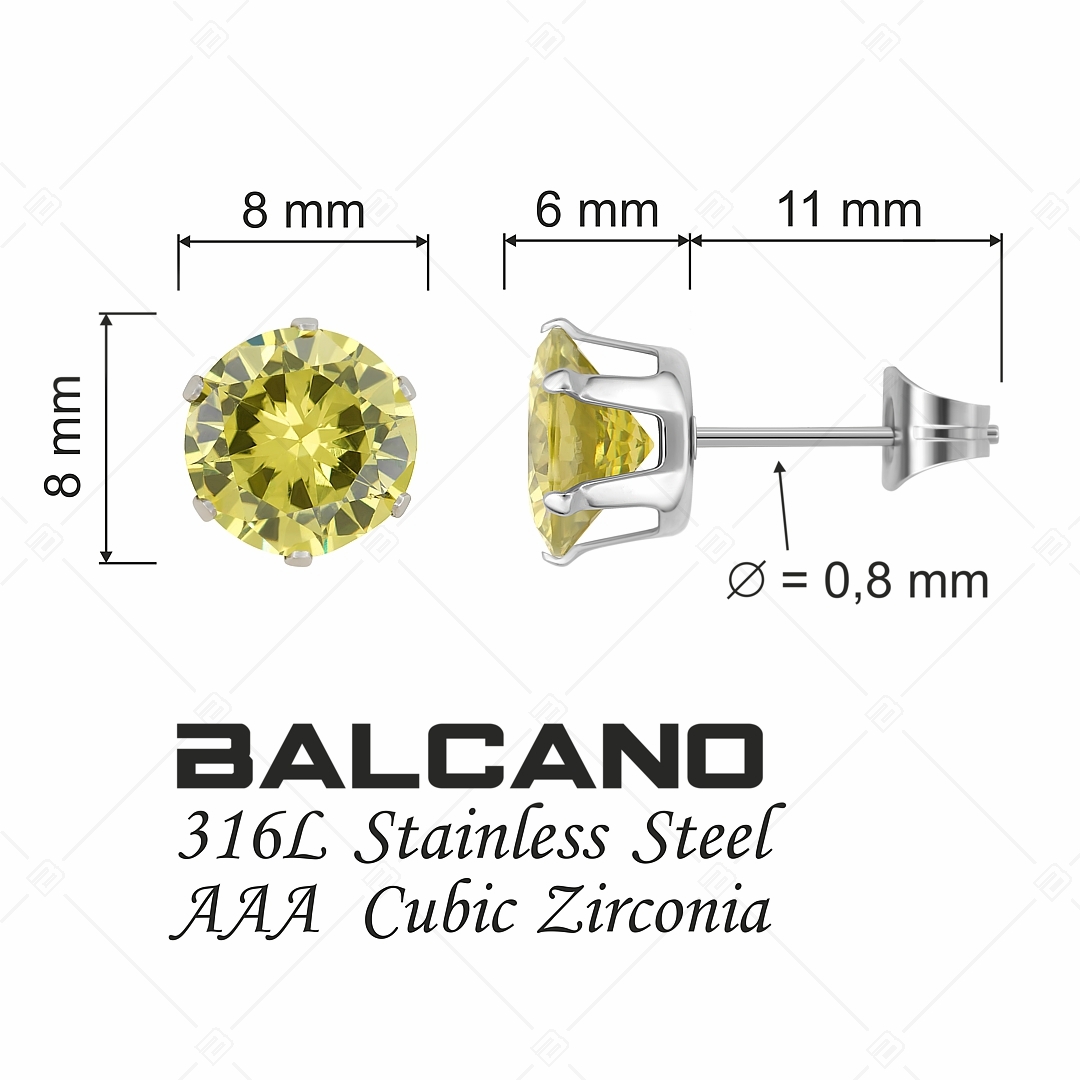 BALCANO - Frizzante / Kerek drágaköves fülbevaló (E112083ST51)