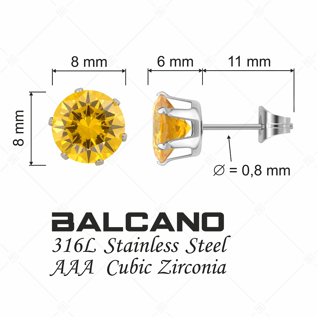BALCANO - Frizzante / Kerek drágaköves fülbevaló (E112083ST55)