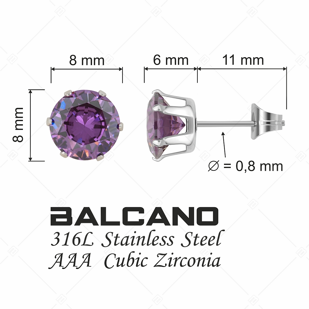 BALCANO - Frizzante / Kerek drágaköves fülbevaló (E112083ST79)