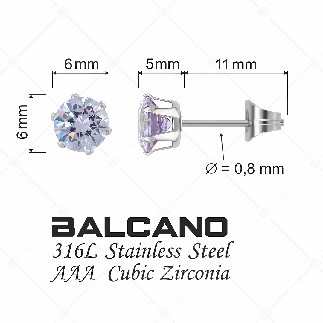 BALCANO - Frizzante / Kerek drágaköves fülbevaló (E112083ST82)