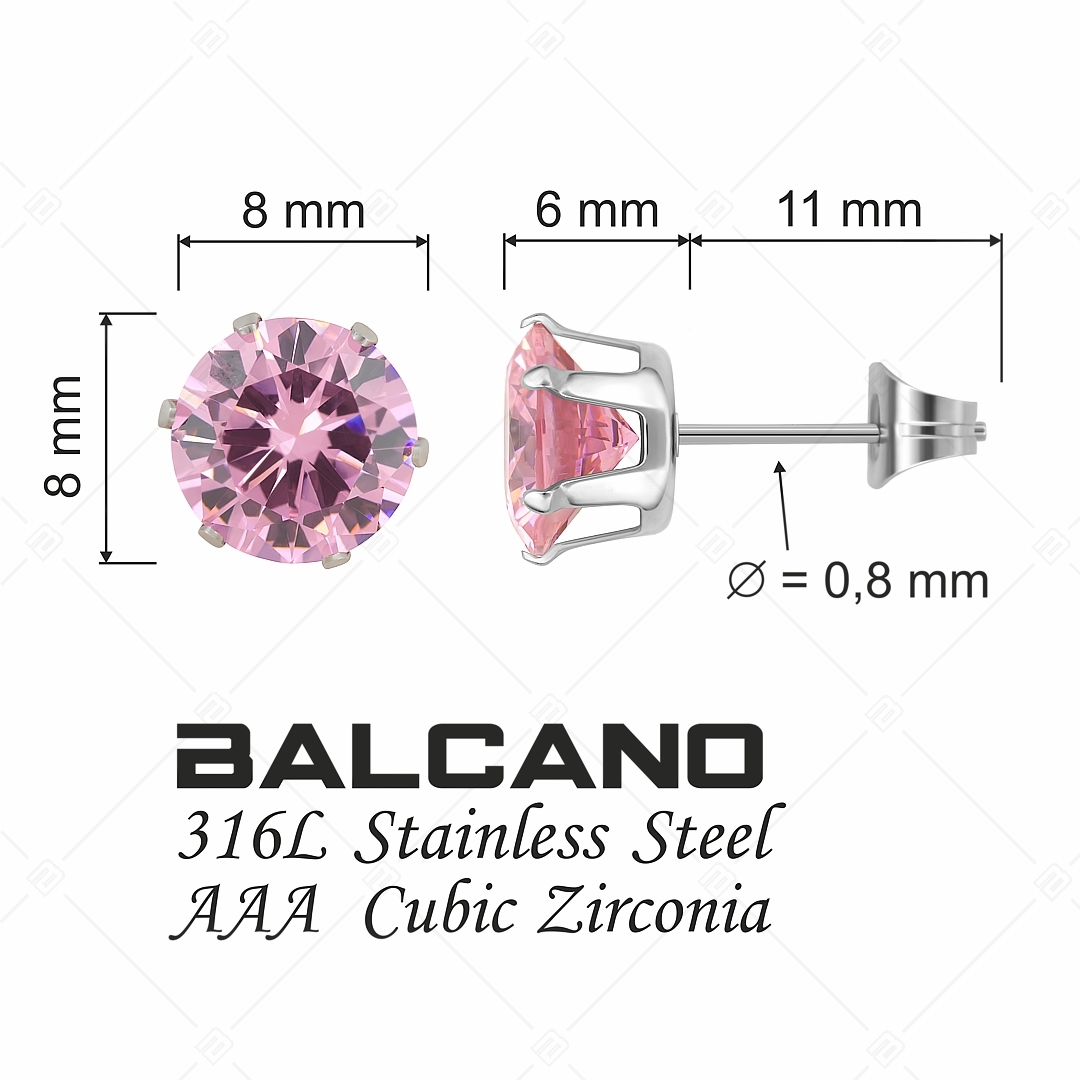 BALCANO - Frizzante / Kerek drágaköves fülbevaló (E112083ST87)