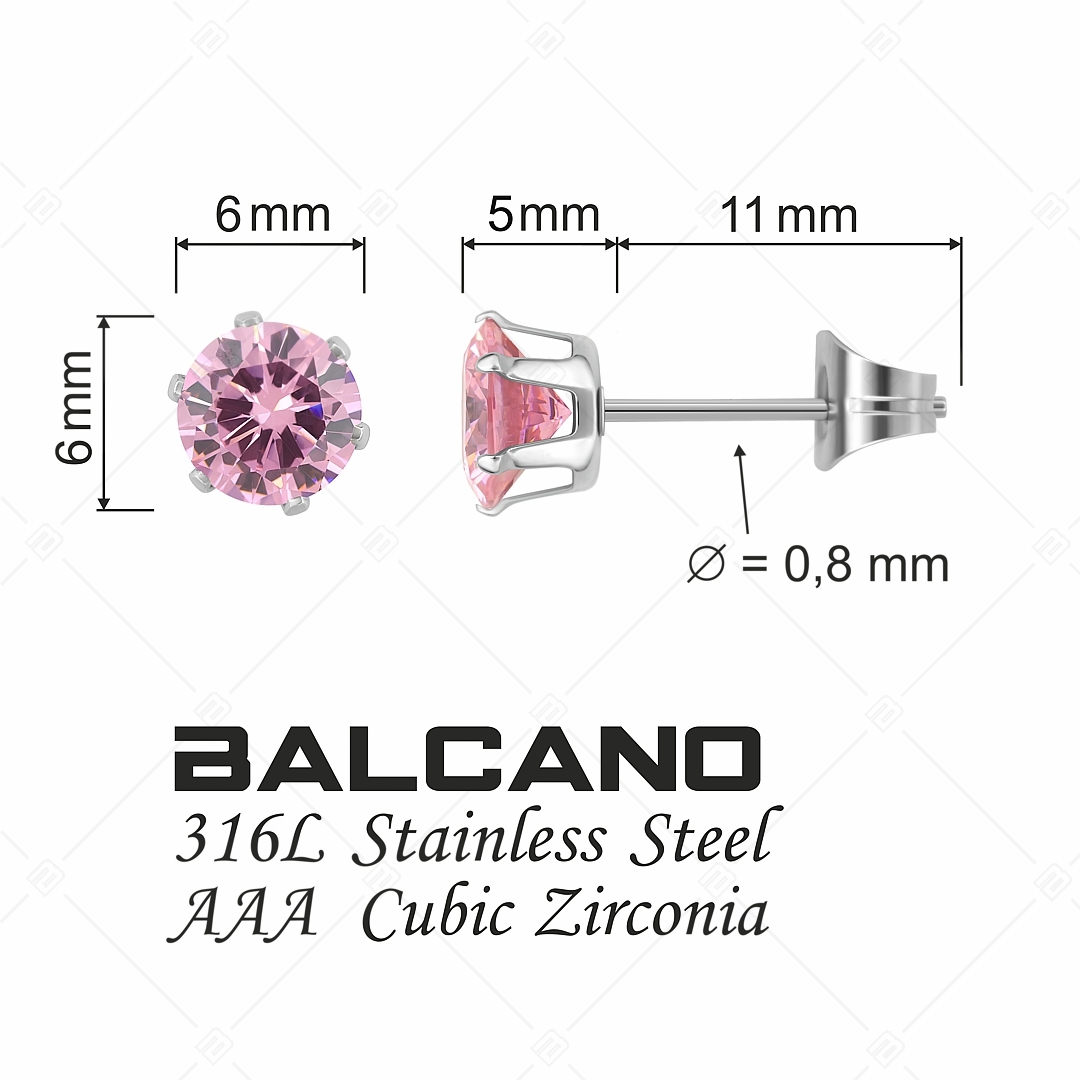 BALCANO - Frizzante / Kerek drágaköves fülbevaló (E112083ST87)