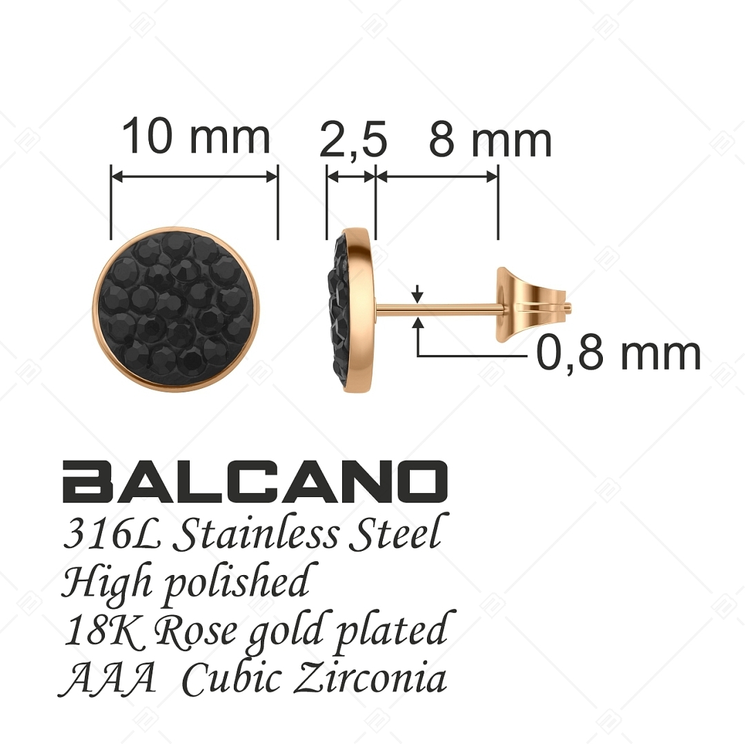 BALCANO - Glitter / Bedugós kerek kristály fülbevaló (E141204BC96)