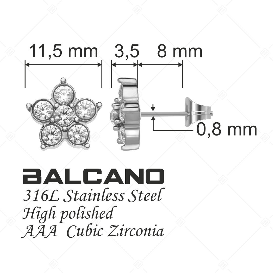 BALCANO - Rosetta / Virág formájú drágaköves fülbevaló (E141207BC97)