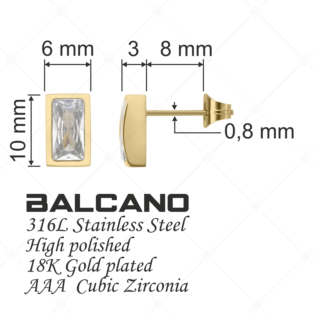 BALCANO - Principessa / Egyedi 18K arany bevonatú fülbevaló cirkónia drágakővel (E141220BC88)