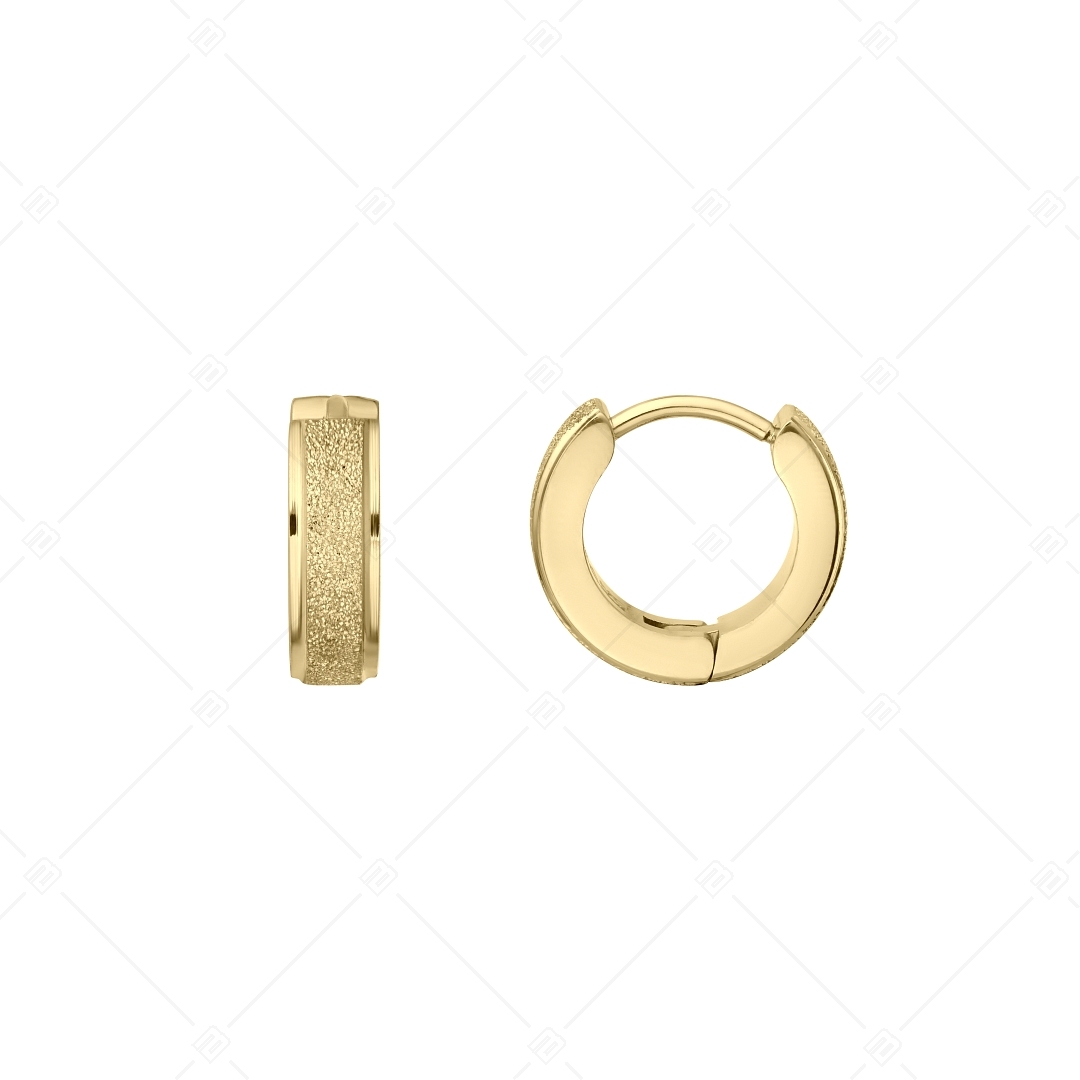 BALCANO - Caprice / Egyedi csillám csiszolású nemesacél fülbevaló 18K arany bevonattal (E141223BC88)