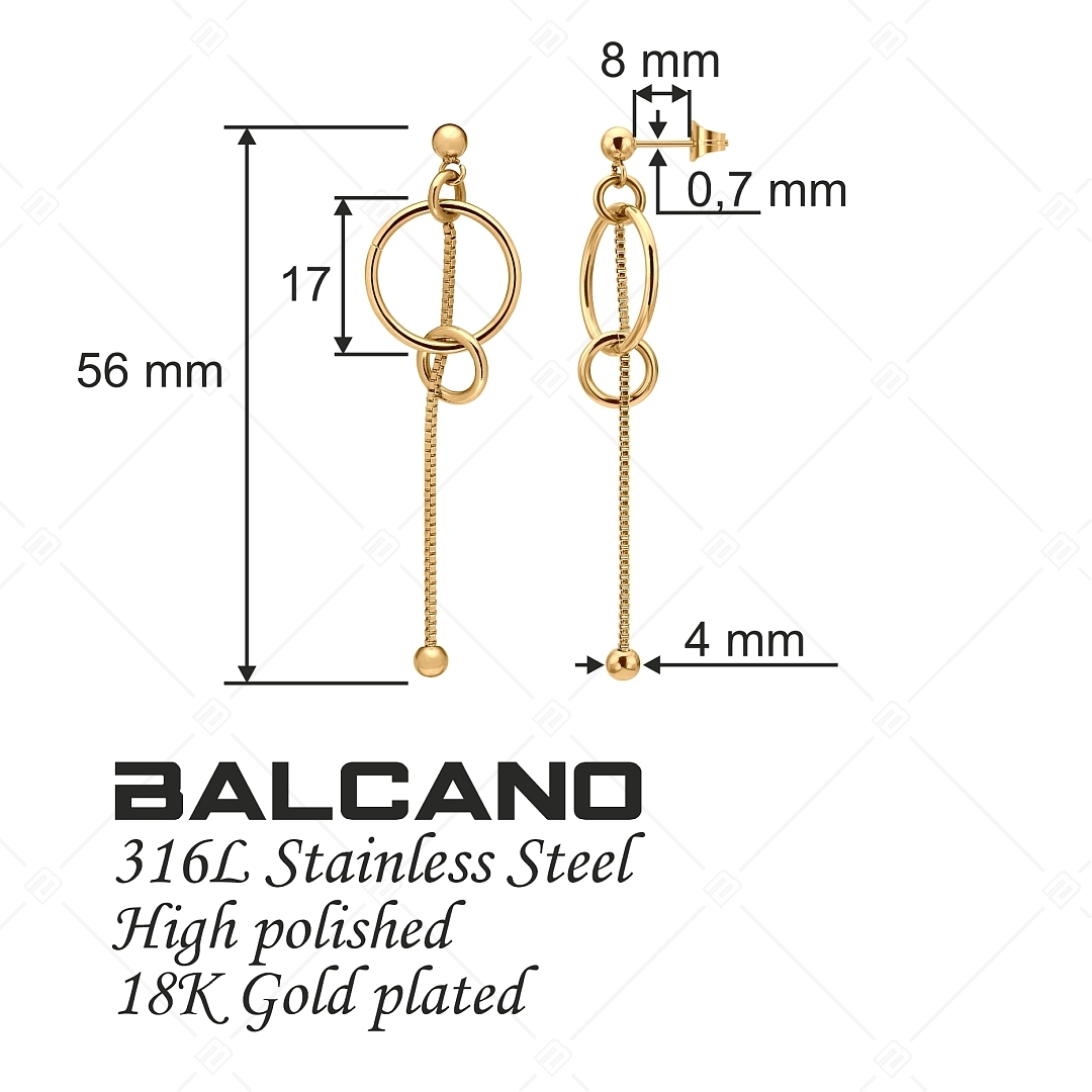 BALCANO - Clea / Csüngő fülbevaló, 18K arany bevonattal (E141236BC88)
