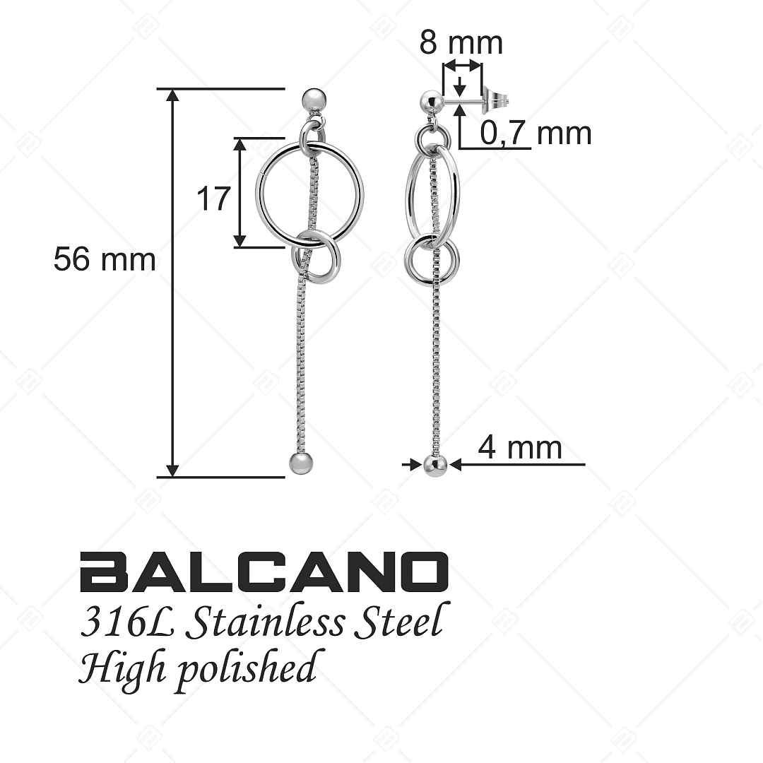 BALCANO - Clea / Csüngő fülbevaló, magasfényű polírozással (E141236BC97)