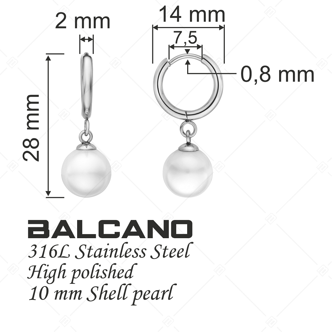 BALCANO - Ariel / Gyöngy fülbevaló magasfényű polírozással (E141241BC97)