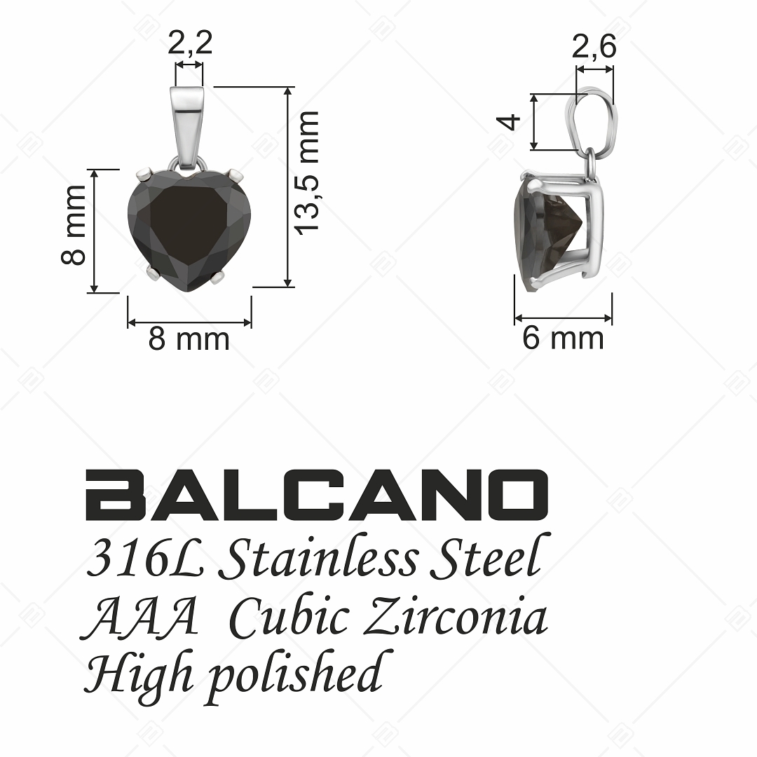 BALCANO - Frizzante / Szív alakú cirkónia drágaköves medál (E212084ST11)