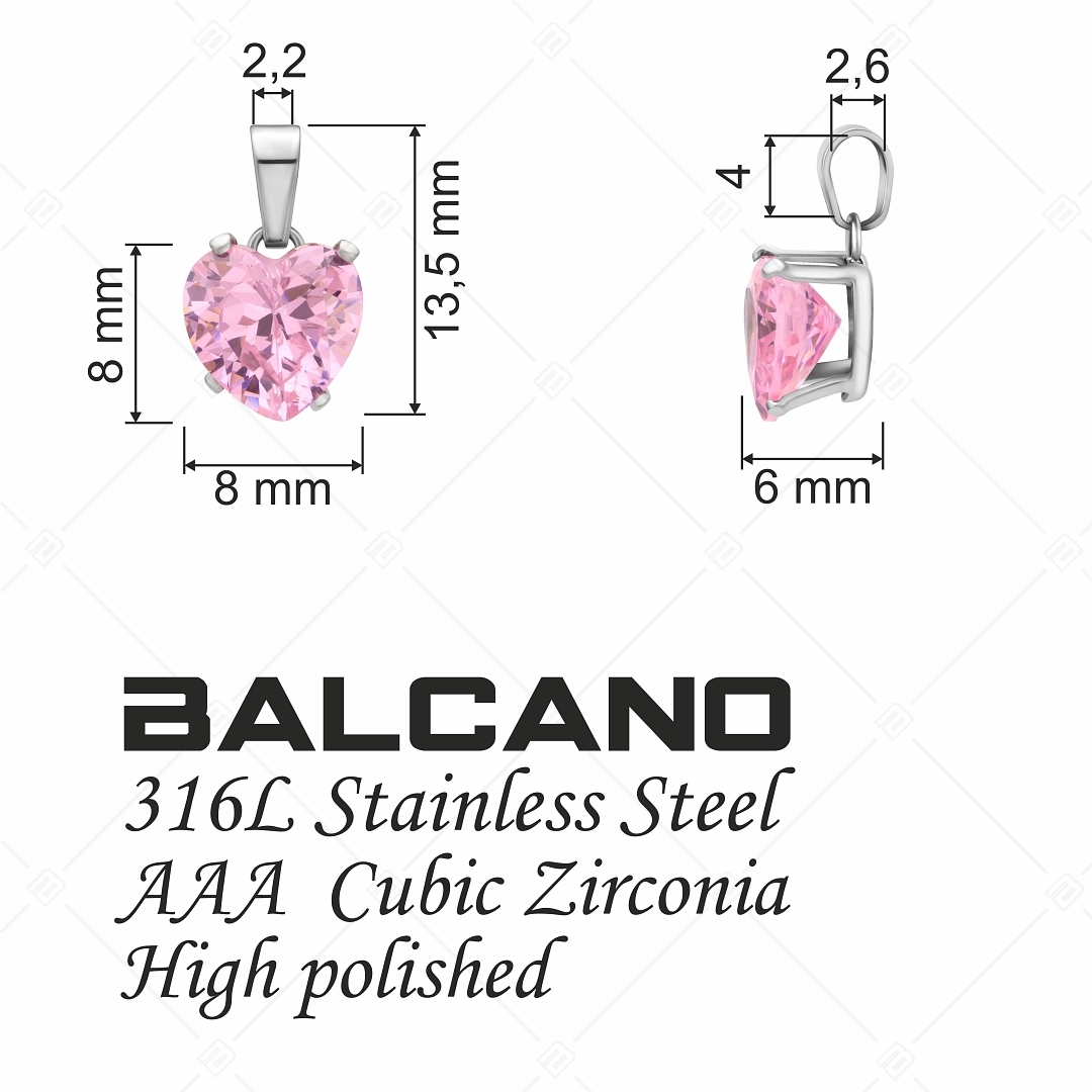 BALCANO - Frizzante / Szív alakú drágaköves medál (E212084ST87)